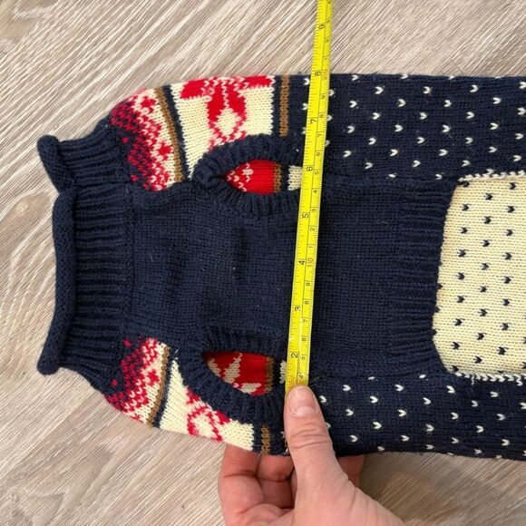 Fabdog Fair isle Stag Sweater Hollidays Christmas Sweater Outwear for small dog - Picture 6 of 7